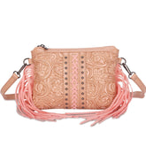 Bohemian-style Tassel Crossbody PU Leather Printed Women&