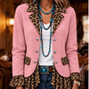 Women's Leopard-Print Lapel Blazer