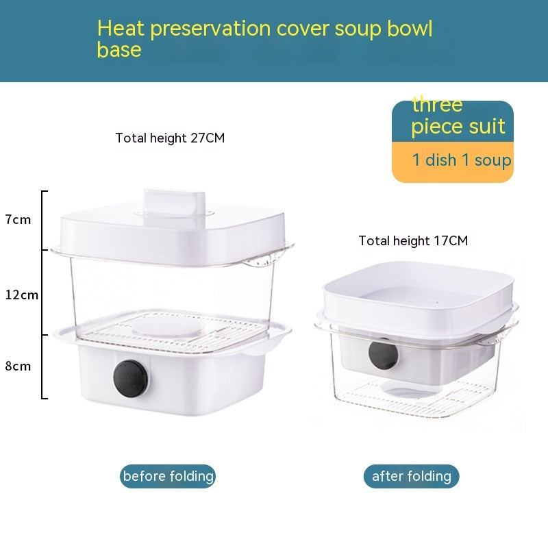 Multi-layer Dish Cover Heat Preservation Kitchen Cover Dining Table Leftover Storage Box Transparent Stack Cooking Hood Steamer TRENDFLOW