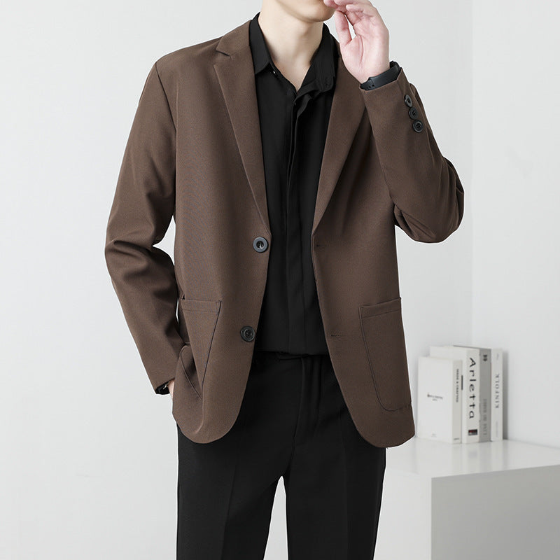 Summer Drapey Black Blazer For Men