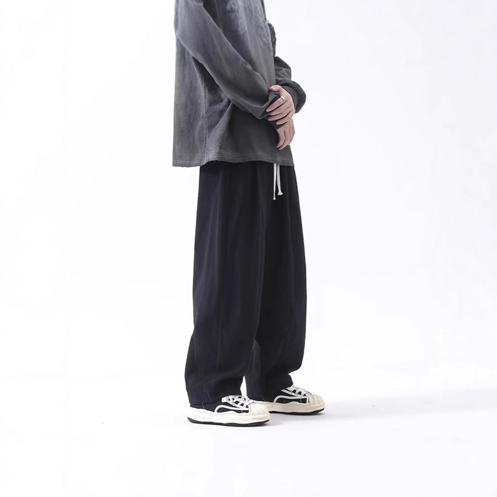 Cotton Men's Loose Wide Leg Pants