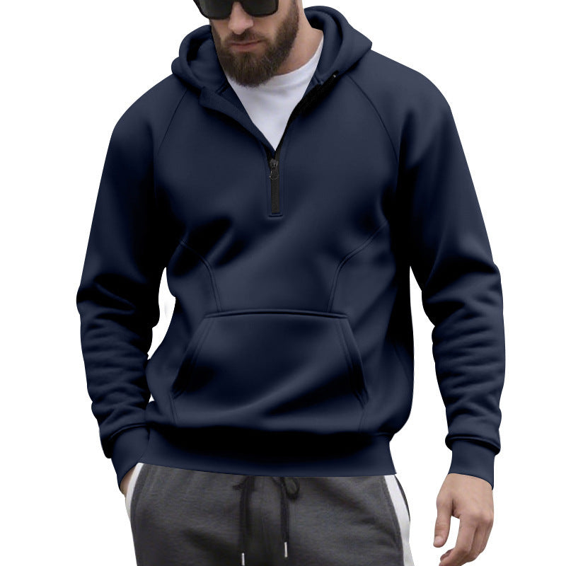 Men's Casual Sports Commuter Fleece Hooded Zip