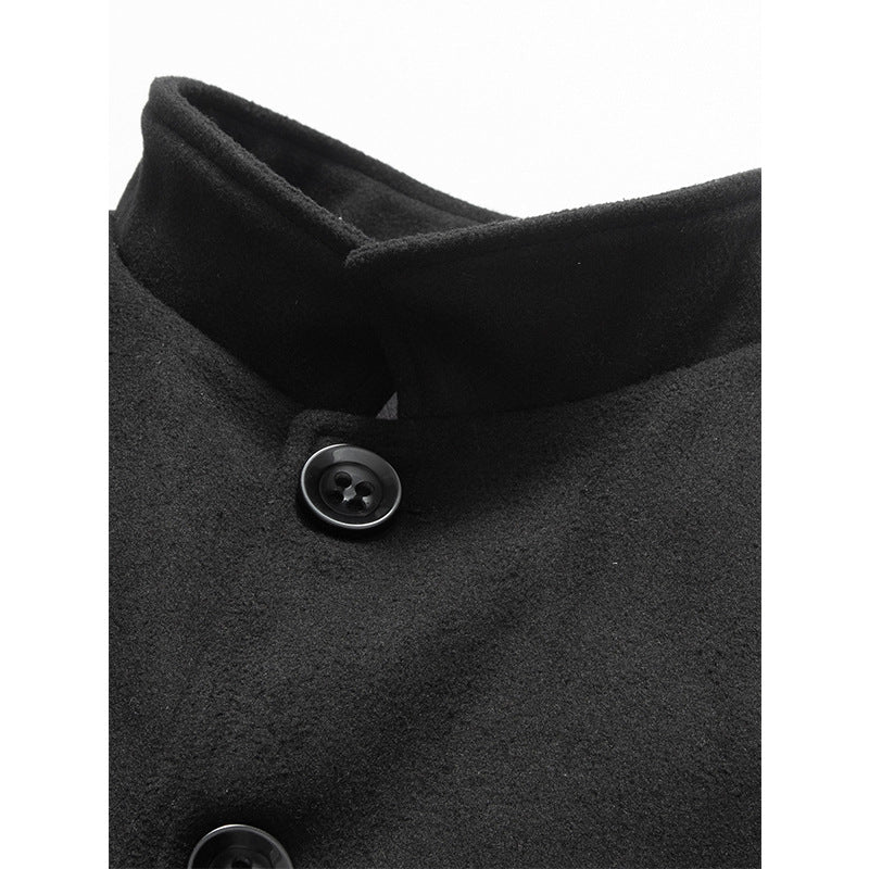 New Men's Fashion Korean-style Slim-fit Mid-length Trench Coat