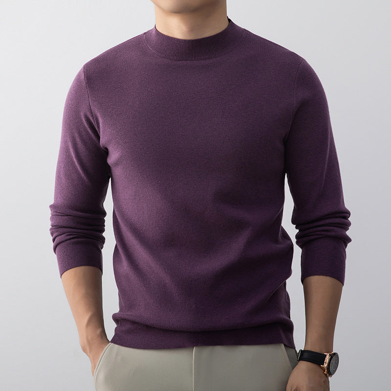 Men's Wool-blend Knitwear With A Mock Turtleneck