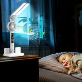 Foldable LED Table Light Eye Protection Multifunction Desk Lamp With Thermometer Calendar Fan Pen Holder Study Reading Fan Light TRENDFLOW