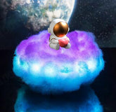 LED Colorful Clouds Astronaut Lamp With Rainbow Effect As Children&