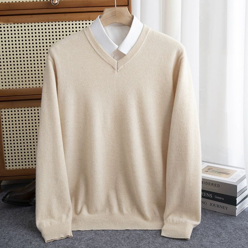 Men's Slimming Crew-neck Long-sleeve Pullover Sweater