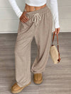 Autumn Winter European And American Cross-Border Solid Color Women's Casual Pants Loose Slimming Wide Leg Commuter Trousers