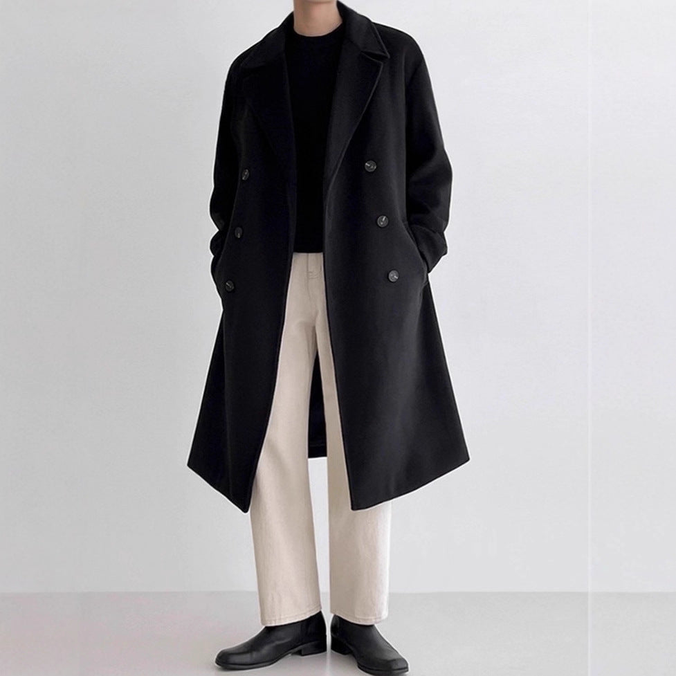 Men's Wool Overcoat, Thick And Loose Wool Jacket