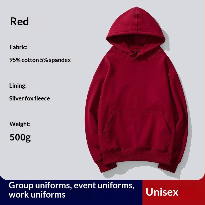 Hooded Hoodie Custom PrintedFor Women With Thickened Velvet