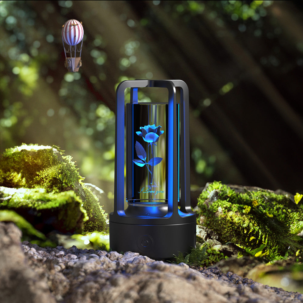 Creative 2 In 1 Audio Acrylic Crystal Lamp And Bluetooth Speaker Valentine&