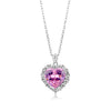 European And American Cross-Border New Style Pink Heart-Shaped Rhinestone Necklace For Women, Elegant And Luxurious Pendant Choker Clavicle Chain