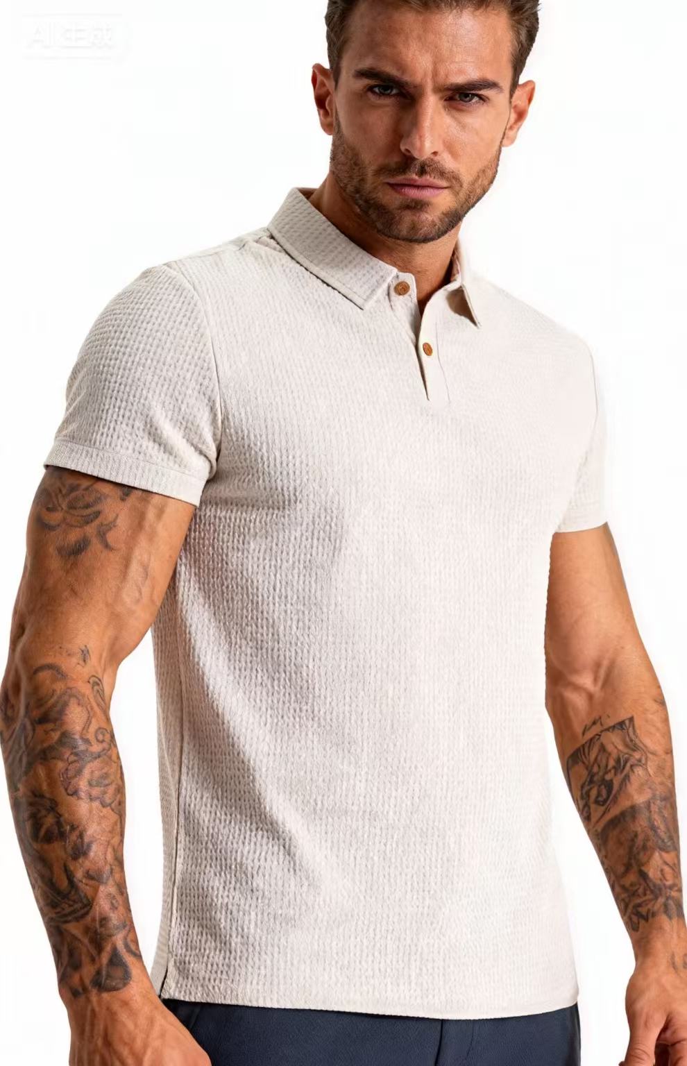 Men's Polo Shirt, Summer Breathable Lapel Short-sleeved Casual And Versatile T-shirt