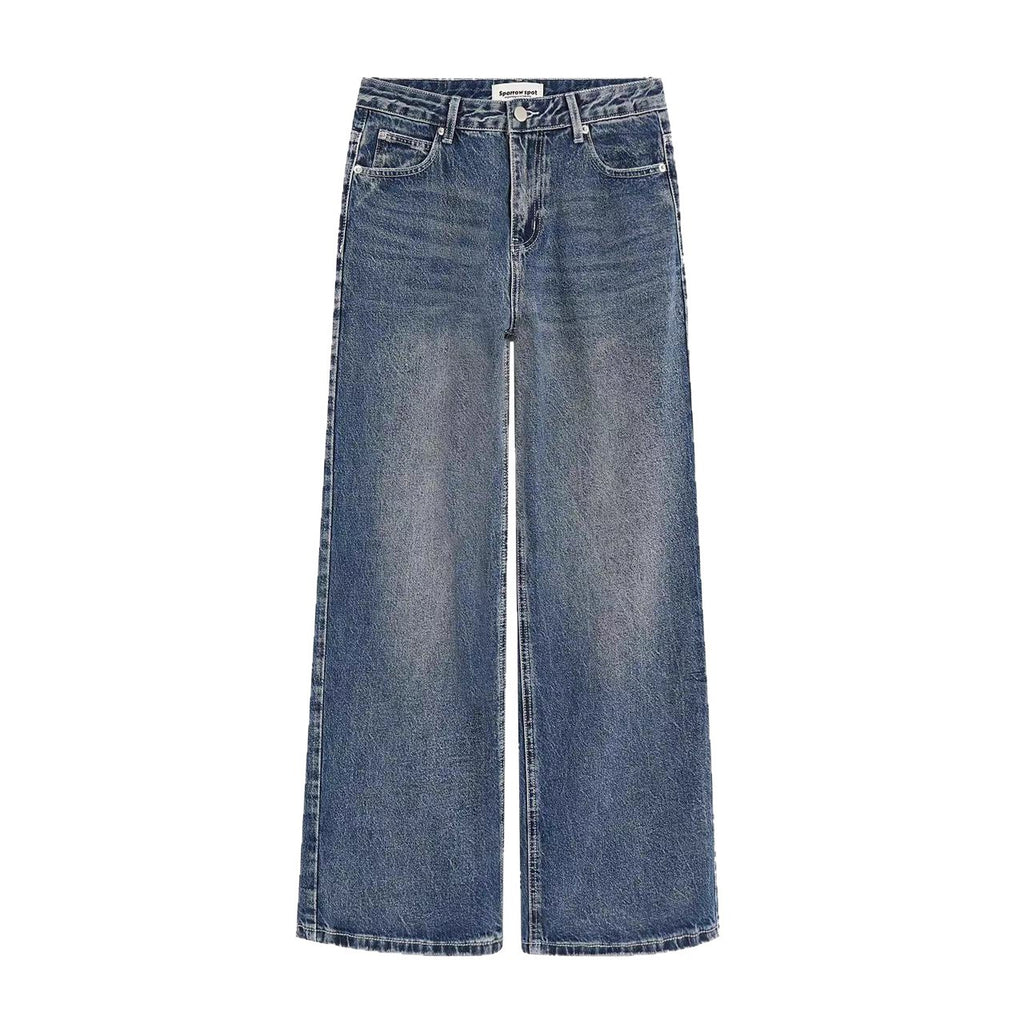 Designer Embroidered High-waisted Retro Loose Slimming Pants