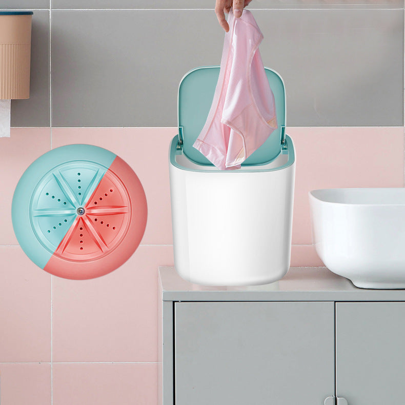 Household Small Laundry Bucket Mini Turbo Table Washing Machine Student Dormitory Underwear Socks Washer TRENDFLOW