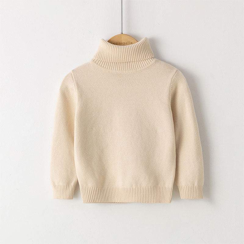 New Women's Pure Cotton Thread Pullover Turtleneck Knit Sweater