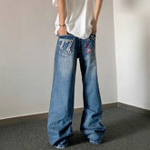 Designer Embroidered High-waisted Retro Loose Slimming Pants TRENDFLOW