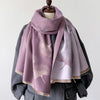 New Autumnwinter Cloak, Loose-fitting Printed Leaf-patterned Cape