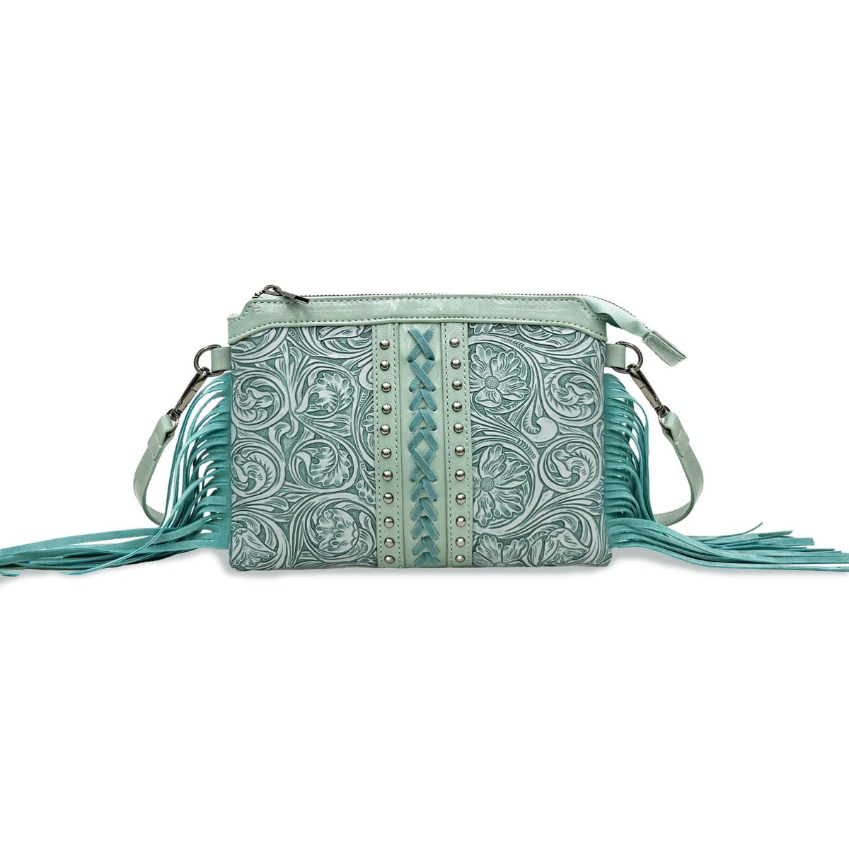 Bohemian-style Tassel Crossbody PU Leather Printed Women&
