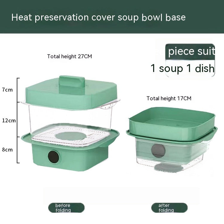 Multi-layer Dish Cover Heat Preservation Kitchen Cover Dining Table Leftover Storage Box Transparent Stack Cooking Hood Steamer TRENDFLOW