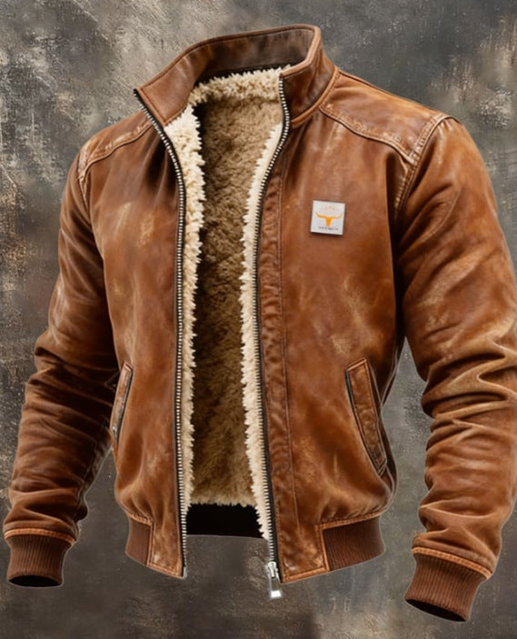 Men's Cotton-padded Jacket With Fleece Lining