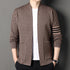 Knitted Cardigan Jacket Semi-scoop Neck Sweater TRENDFLOW