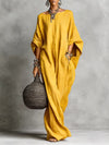2026 European And American Goddess Style Round-neck Solid Color Personalized Design Women's Dress