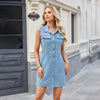 Washed Lightweight Adjustable Denim Dress