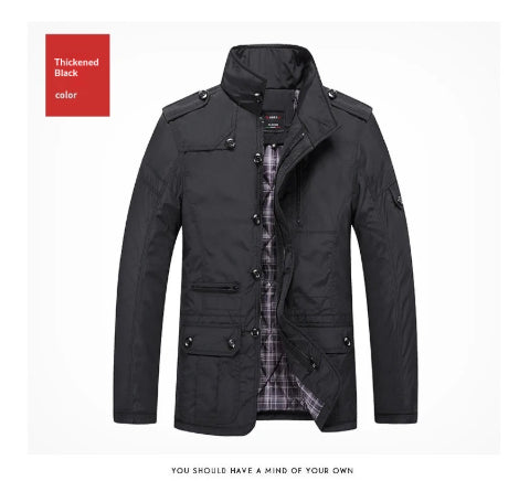 Giacca da uomo di media lunghezza, nuova, autunno e inverno, antivento, casual, oversize, ampia