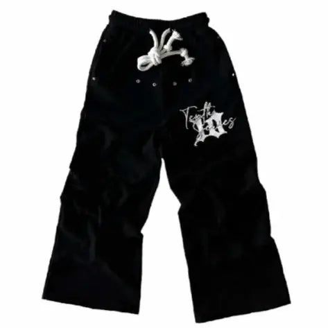 New Fleece Embroidered Sweatpants Casual TRENDFLOW