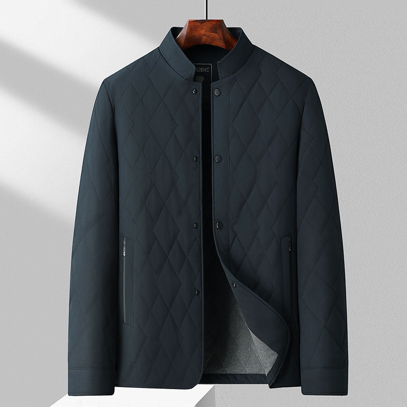 Men's Mulberry Silk Cotton Diamond-patterned Outerwear