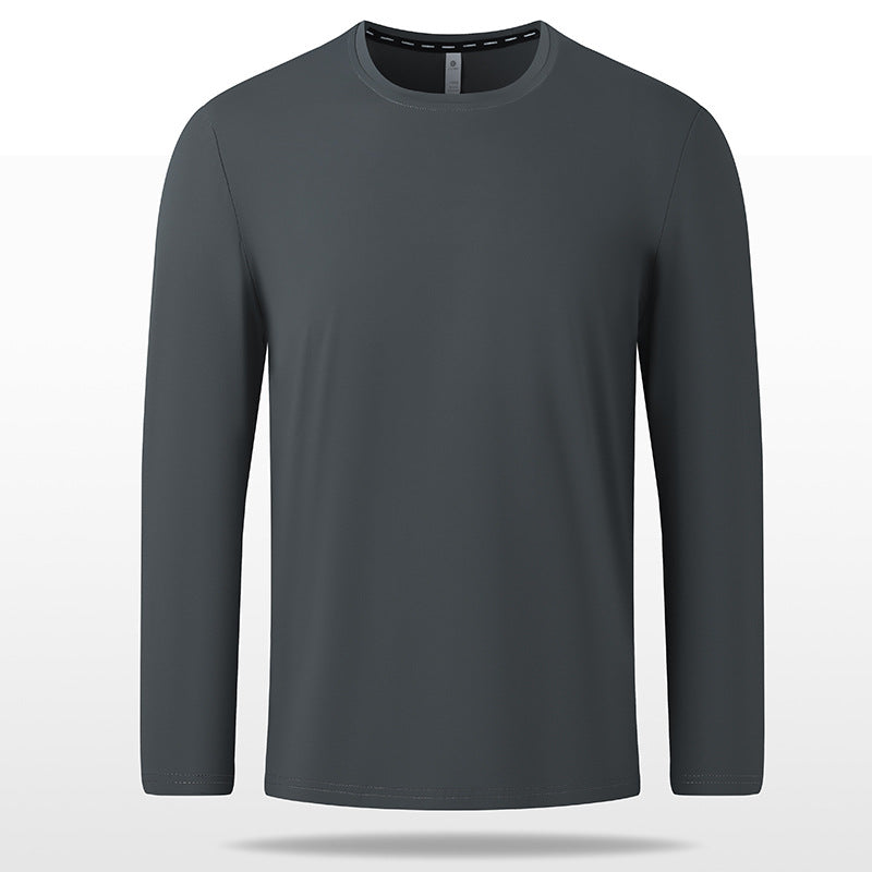 Non-deformed Solid Color Long Sleeve T-shirt TRENDFLOW