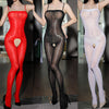 Strapless Tube Top Bodysuit Full-body Stockings With A Silk-seam Design