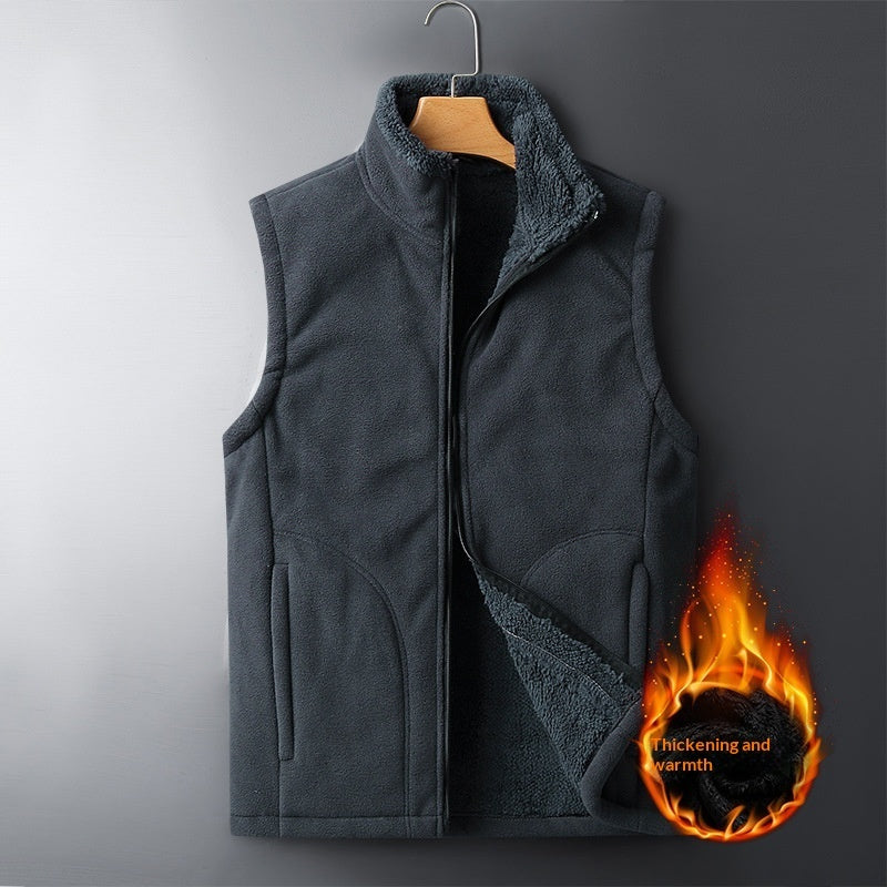 Men's Autumn And Winter Casual Outdoor Plush Vest