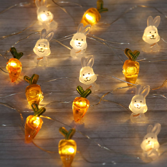 Easter LED Bunny String Lights Easter Decoration For Home Carrot Rabbit Fairy Light Supplies Happy Easter Gifts Party Favor TRENDFLOW