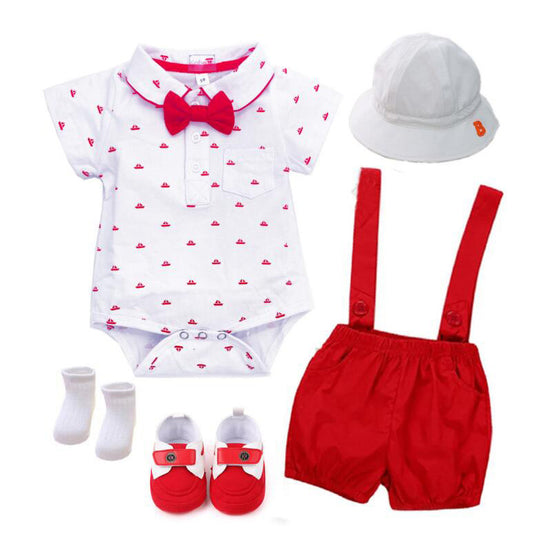 Boys Baby Clothes Suit Short Sleeve Triangle Shorts Children&