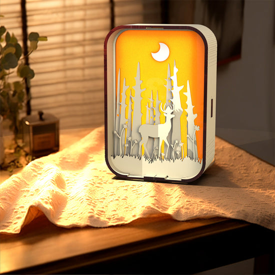 Woodcarving Light Creative Gift Minimalist Bedside Night Light Decoration Desktop Decoration Birthday Gift TRENDFLOW