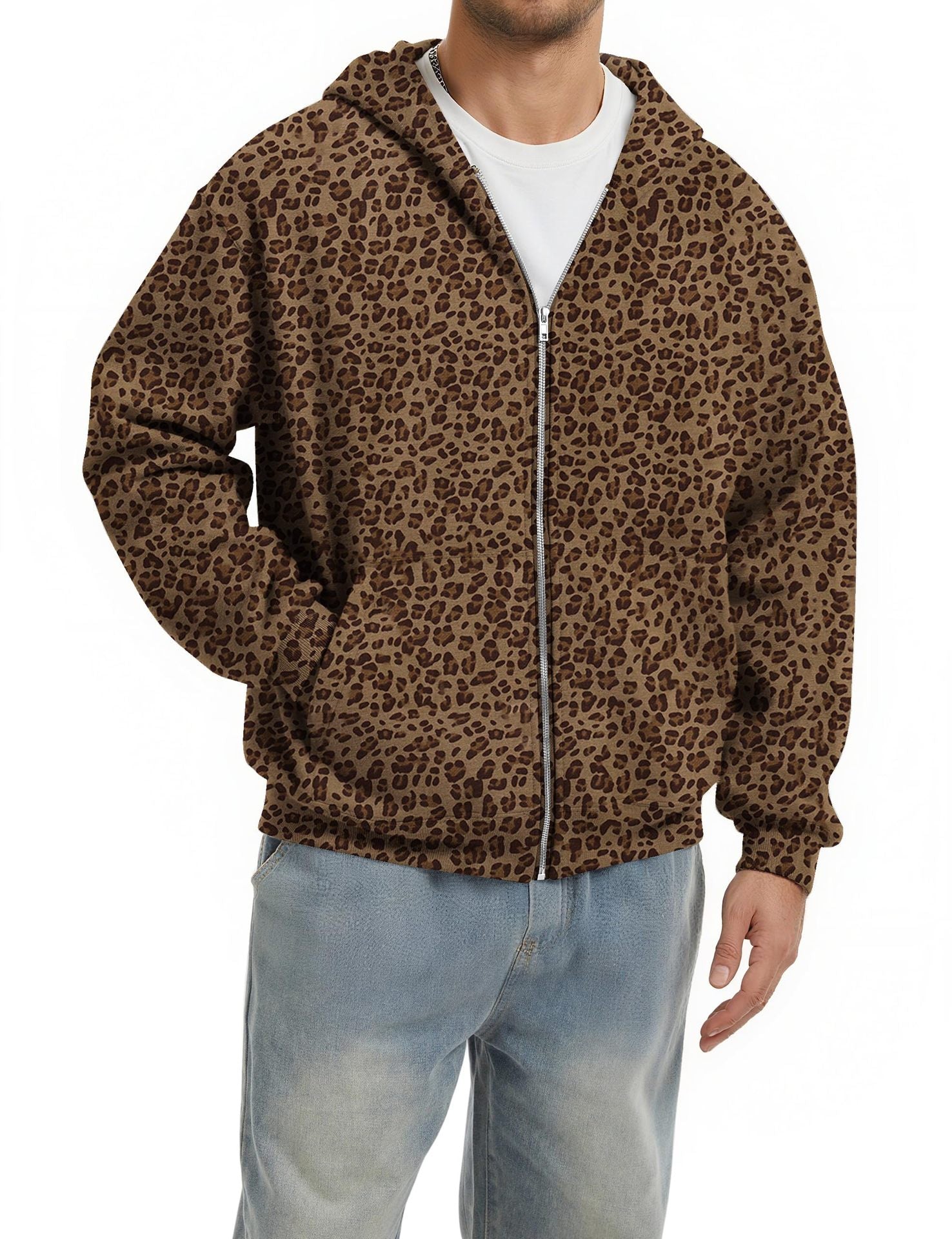 Men's Camouflage Zip-Up Hoodie Coat