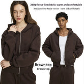 Solid Color Loose Fit Casual Hooded Men&