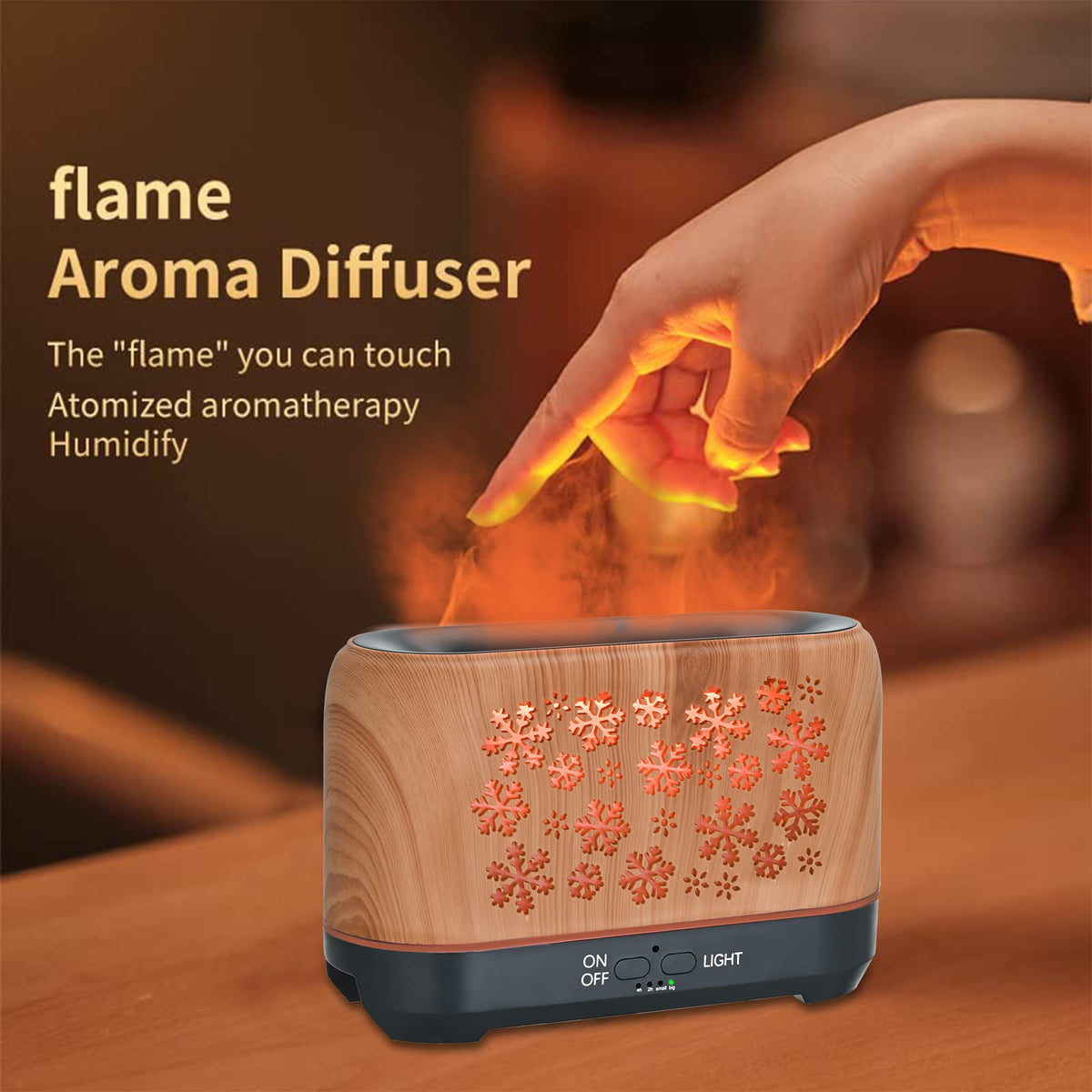 Christmas Snowflake Pattern Humidifier Household Colorful Aromatherapy Humidifier Atmosphere Colorful Diffuser TRENDFLOW