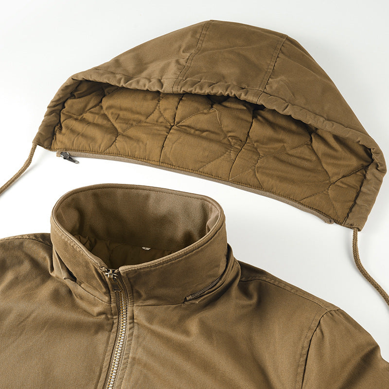 Men's Casual Hooded Padded Work Jacket