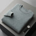 Round-neck Pullover Jacquard Solid-color Knit Base Sweater TRENDFLOW