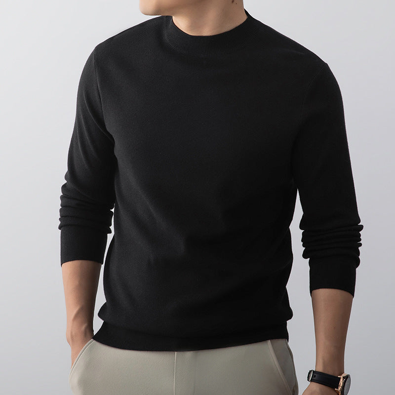 Men's Wool-blend Knitwear With A Mock Turtleneck