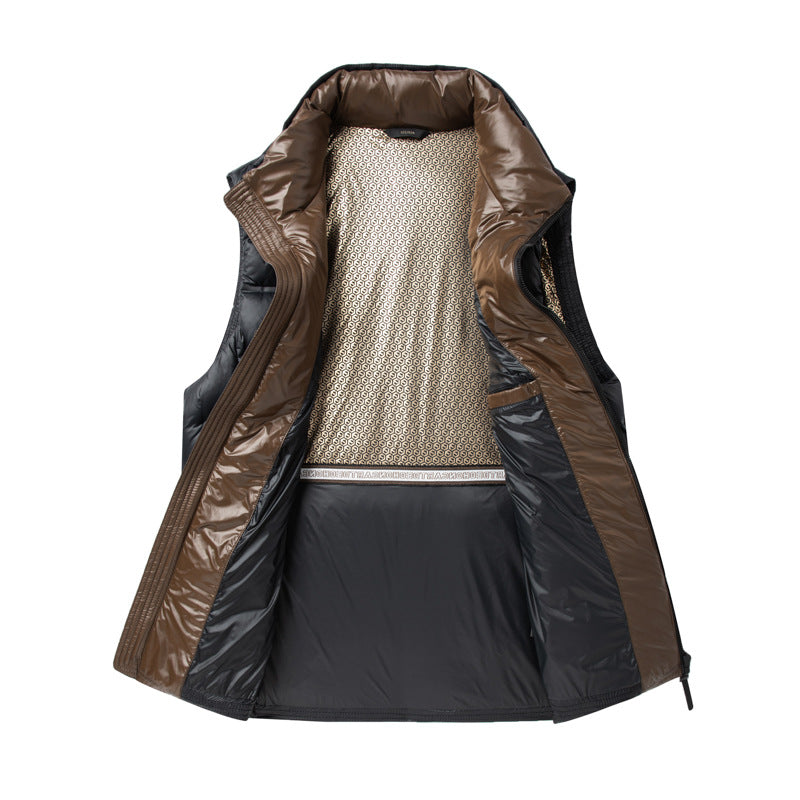 Men's Warm Sleeveless Down Vest For Young People
