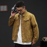 Fashionable Loose-Fit Plus-Size Denim Jacket For Men TRENDFLOW