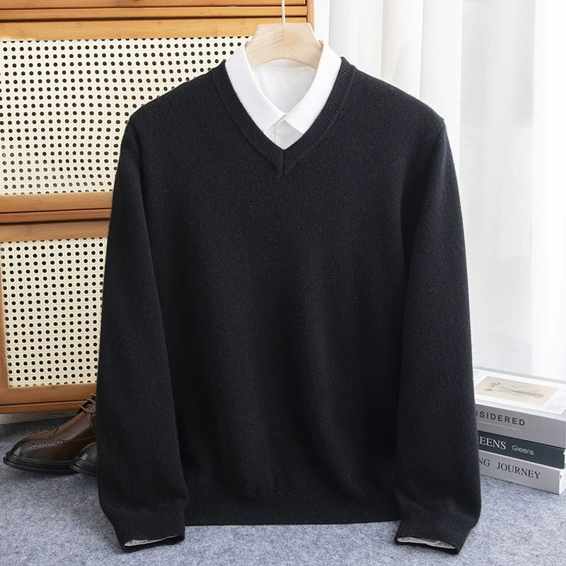 Men's Slimming Crew-neck Long-sleeve Pullover Sweater