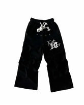 New Fleece Embroidered Sweatpants Casual TRENDFLOW