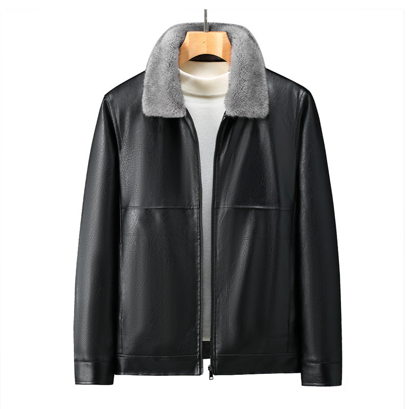 Men's Casual Windproof Hooded Fleece-lined Jacket