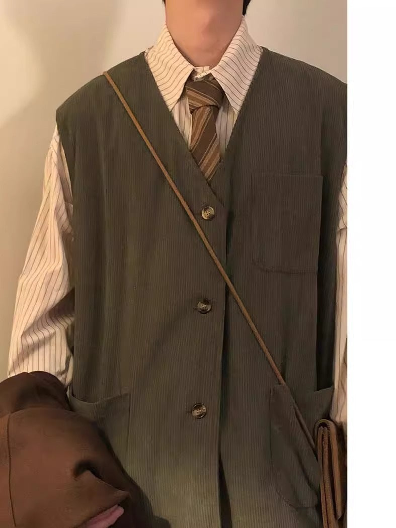 Men's Retro Multi-Pocket Work Vest