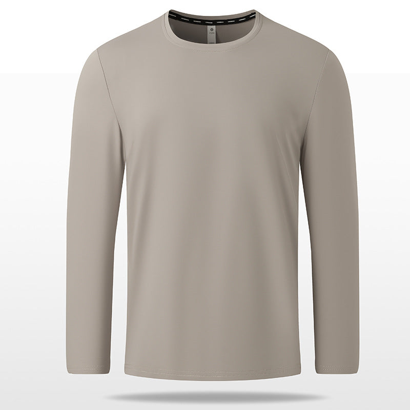 Non-deformed Solid Color Long Sleeve T-shirt